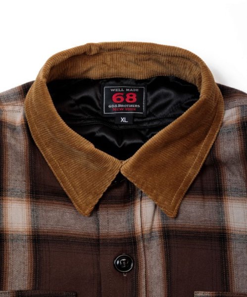 画像5: 68&BROTHERS /  Plaid C.P.O Shirts w/liner [No.7410] (5)