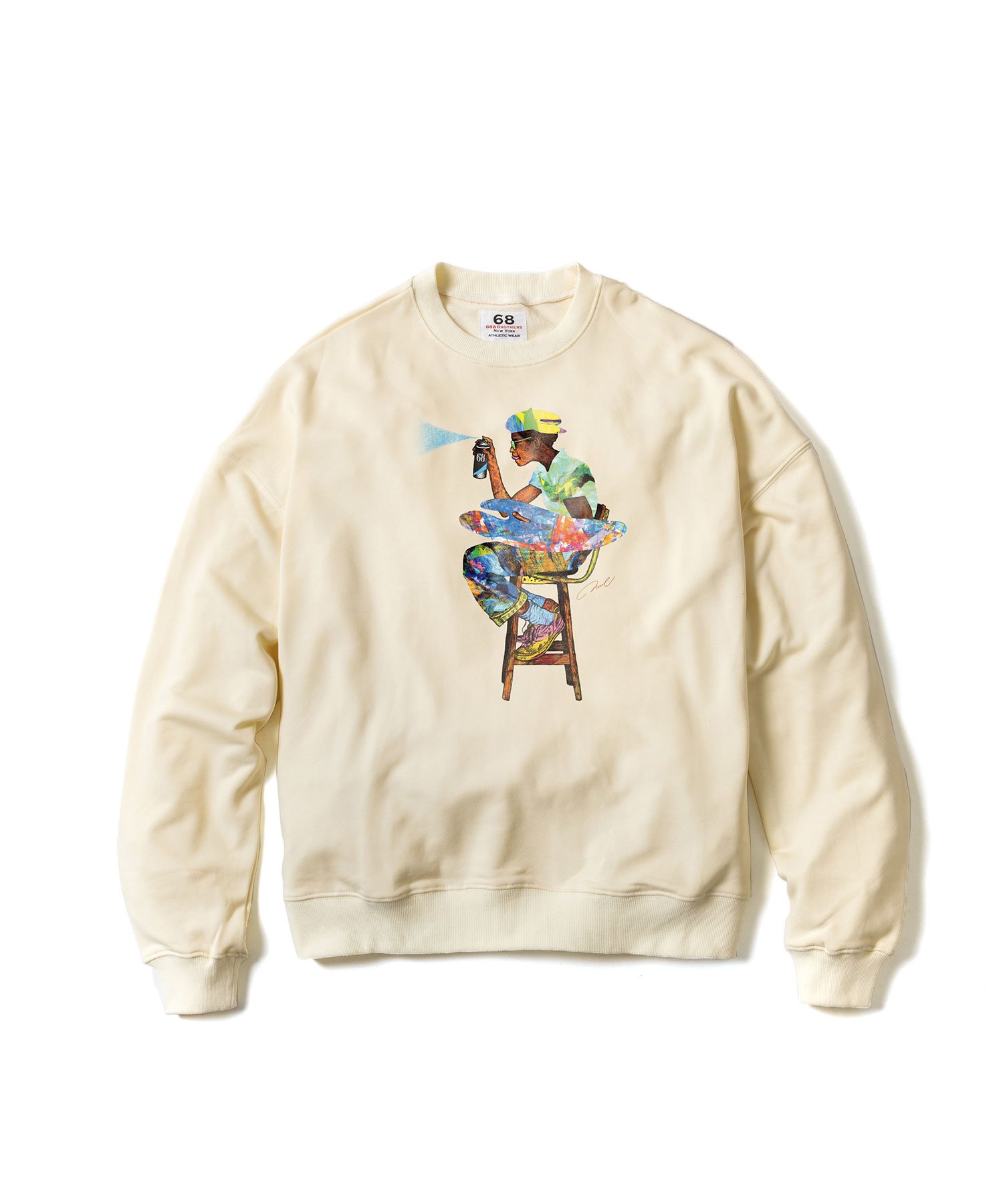 68&BROTHERS / L_S Sweat Big Silhouette 