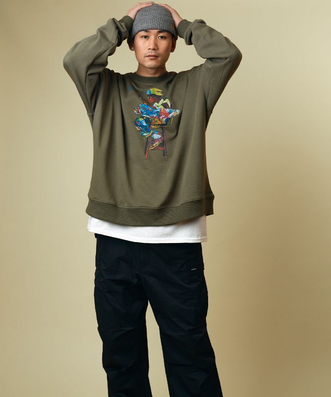 68&BROTHERS / L_S Sweat Big Silhouette 